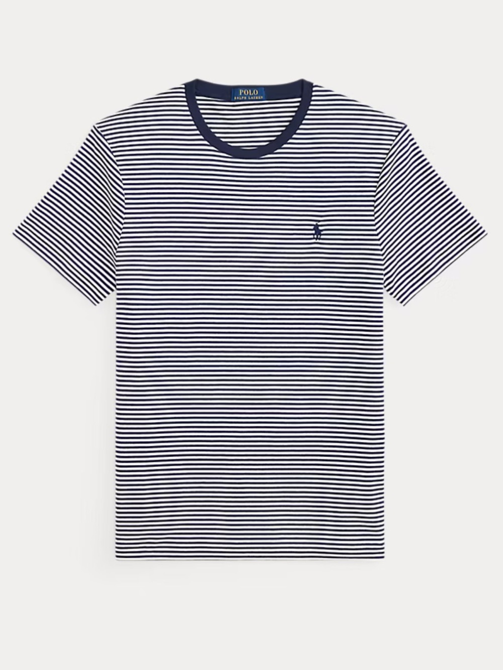 Polo by Ralph Lauren Navy & White Striped Crewneck Tee